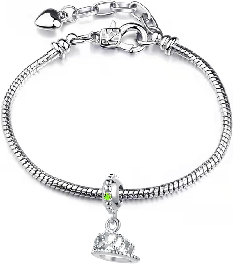 TGLS Princess Queen Crown Charm Compatible With Pandora Bracelets Jewelry Birthday Gifts for Mother Girlfriend Daughter Her Women - Image 1